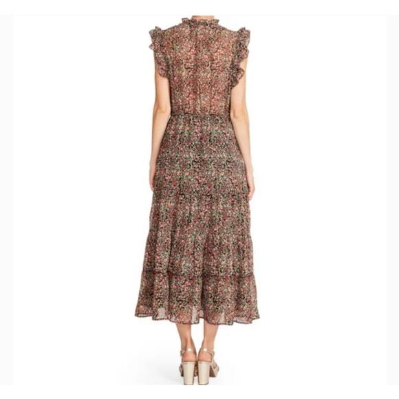 BB Dakota Steve Madden Floral Ruffle Dress Size Large Multicolored - Picture 3 of 9